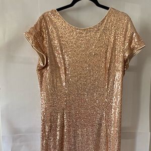 Long, ankle length fully sequined dress